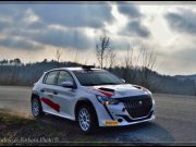 Davide Craviotto testa la Peugeot 208 al Pavia Rally Circuit