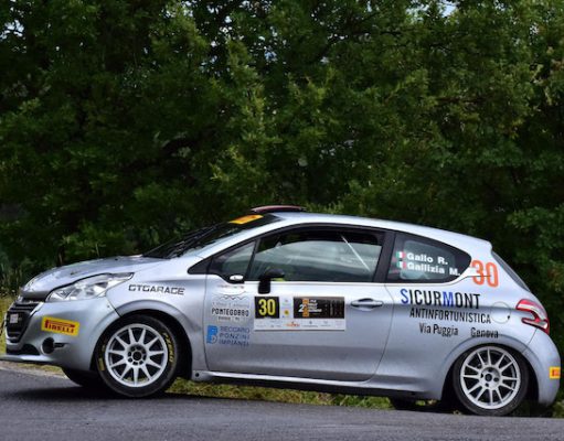 Gallo Jr. (Lanterna Corse R. T.) sul podio di classe al Rally Valli Oltrepò